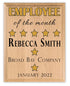 Employee of the Month Plaque – Personalized Monthly Recognition Award