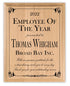 Employee of the Year Plaque – Personalized Recognition Award for Outstanding Team Members