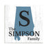 Home State Family Name Sign - Personalized Custom State Design