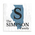 Home State Family Name Sign - Personalized Custom State Design