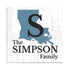 Home State Family Name Sign - Personalized Custom State Design