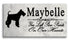 Fox Terrier Memorial Stone - Custom Personalized Marble Grave Marker