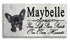 Black French Bulldog Memorial Stone - Personalized Marble Grave Marker