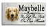 Golden Retriever Memorial Stone - Personalized Marble Dog Grave Marker