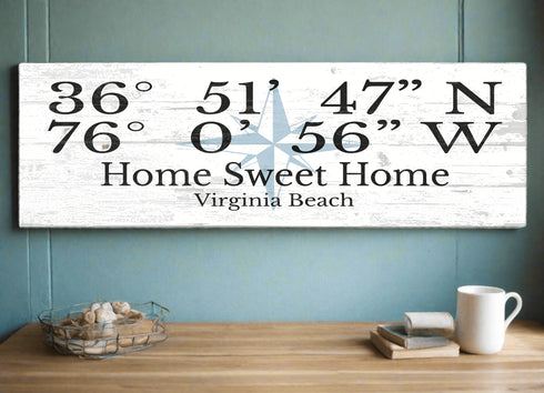 GPS Sign For Home Or Special Place Location - 16.5in x 5.5in x .75in