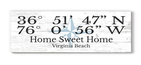 GPS Sign For Home Or Special Place Location - 16.5in x 5.5in x .75in