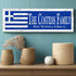 Greek Flag Sign - Personalized Family Name - Custom Wood Greek Heritage Gift