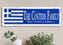 Greek Flag Sign - Personalized Family Name - Custom Wood Greek Heritage Gift