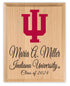 Official Indiana Class Year Plaque - IU New Student or Graduation Gift – Custom Name and Year Solid Wood Sign