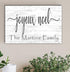 Personalized Joyeux Noel Christmas Sign - Custom Family Name French Holiday Decoration