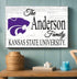 Kansas State Family Name Sign – Personalized Wood Plaque for Alumni or Graduation