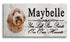 Labradoodle Memorial Stone - Personalized Marble Dog Grave Marker