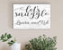 Let's Snuggle Sign - Personalized Romantic Anniversary or Wedding Gift
