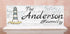 Lighthouse Family Name Sign - Personalized for Mantel or Shelf Solid Wood