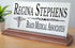 Personalized Medical Desk Nameplate - Custom Marble Plaque for Doctors & Healthcare Staff