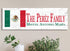Mexican Flag Sign - Personalized Family Name - Custom Wood Mexican Heritage Gift