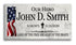Military Memorial Stone - Patriotic Flag Tribute - Personalized Marble Plaque
