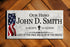 Military Memorial Stone - Patriotic Flag Tribute - Personalized Marble Plaque
