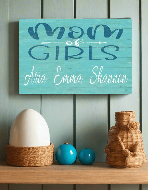 Mom of Girls Sign With Daughter's Names