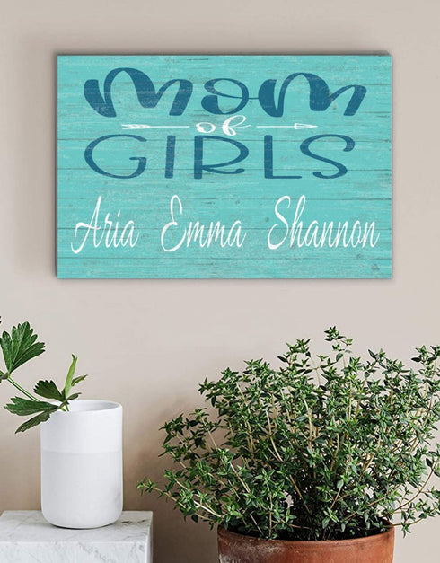 Mom of Girls Sign With Daughter's Names