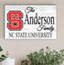 NC State Family Name Sign – Personalized NC State University Wall Art