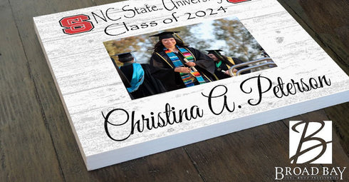 NC State Frame with Printed Photo Graduation Class Frame Alternative