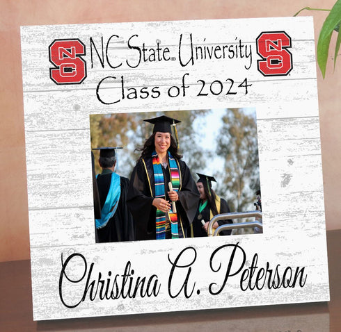 NC State Frame with Printed Photo Graduation Class Frame Alternative