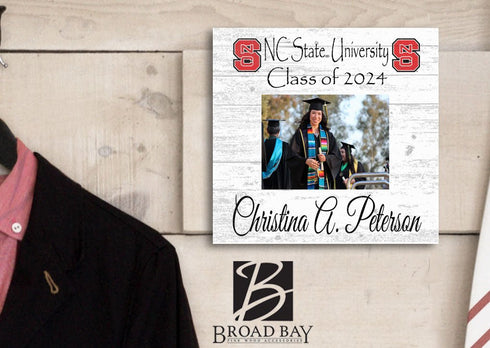 NC State Frame with Printed Photo Graduation Class Frame Alternative