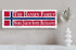 Norwegian Flag Family Name Sign – Personalized Norway Crossbar Plaque with Custom Names