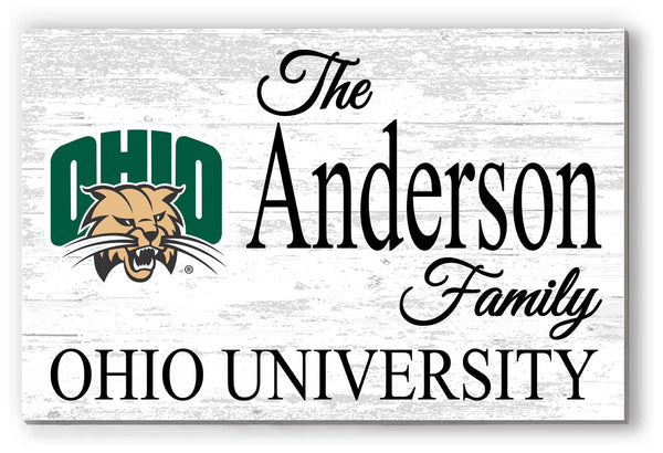 Ohio University Family Name Sign for Ohio Bobcats Alumni, Fans or Graduation