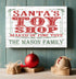 Personalized Santa's Toy Shop Christmas Sign - Custom Family Name Holiday Decoration
