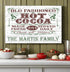 Personalized Old Fashioned Hot Cocoa Christmas Sign - Custom Family Name Holiday Decoration