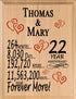 Personalized Anniversary Plaque - Custom Wood Sign with Names & Year