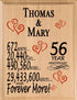 Personalized Anniversary Plaque - Custom Wood Sign with Names & Year