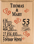 Personalized Anniversary Plaque - Custom Wood Sign with Names & Year