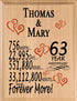 Personalized Anniversary Plaque - Custom Wood Sign with Names & Year