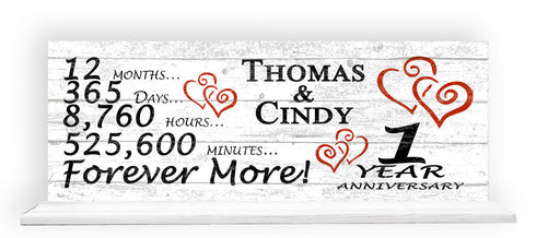 Personalized Anniversary Gift Sign By Year