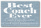 Personalized Coach Gift Plaque – “Best Coach Ever” Solid Wood Sign | Custom Name & Team Message