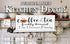 Personalized Coffee & Tea Kitchen Sign Custom Farmhouse Style