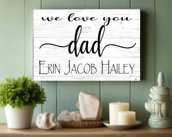 Personalized Dad Gift Sign Personalized With Kids Names