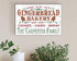 Personalized Gingerbread Bakery Christmas Sign - Custom Family Name Vintage Holiday Decoration