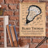 Lacrosse Award Plaque - Custom Signable Team Gift - Solid Wood