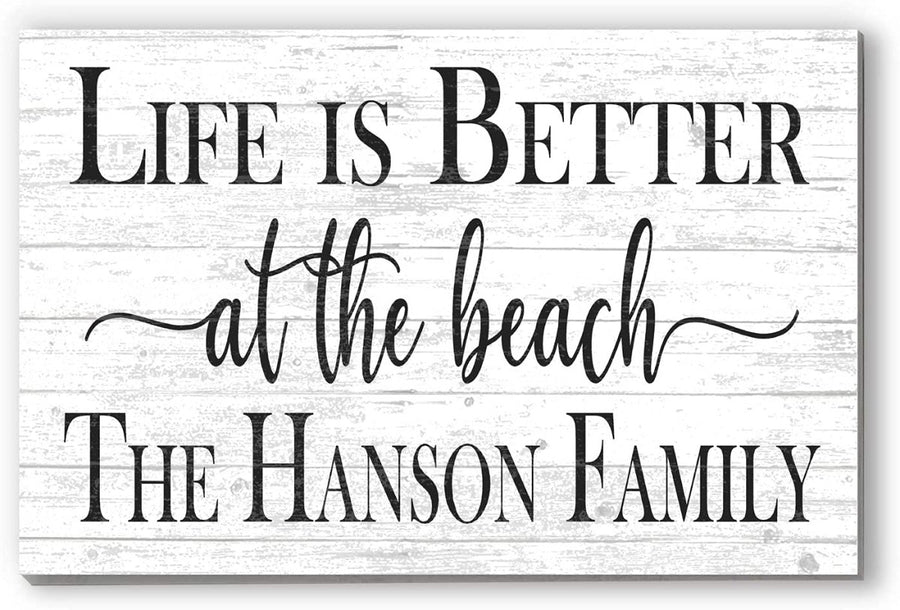 Personalized Lake House Sign – “Life Is Better on the Lake” | Custom Family Name Wall Art - Broad Bay Personalized Gifts Shipped Fast