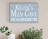 Personalized Man Cave Sign - Custom Solid Wood Gift for Men with Name