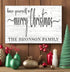 Personalized Merry Christmas Sign - Custom Family Name Holiday Decoration