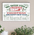 Personalized Merry Christmas Wooden Sign - Custom Family Name Holiday Decoration