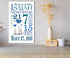 Personalized New Baby Boy Birth Announcement Gift Wall Art