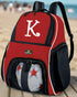 Personalized Soccer Backpack or Volleyball Practice Bag Red