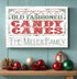 Personalized Vintage Candy Cane Christmas Sign - Custom Family Name Holiday Decoration