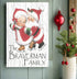 Personalized Vintage Santa Christmas Sign - Custom Family Name Farmhouse Wall Art